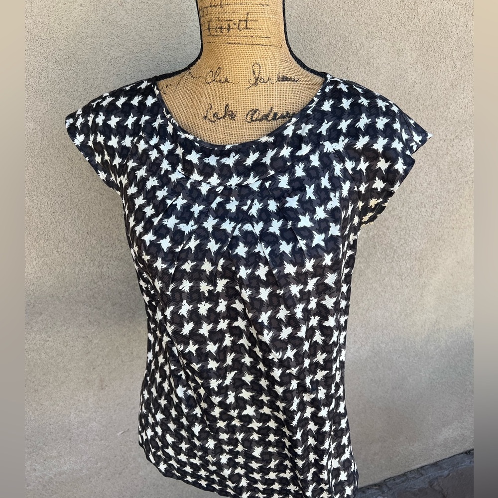 Talbots 100% Silk Printed Top - Picture 7 of 11